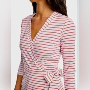Southern Tide Striped Moira Wrap Tie Romper.  One piece in comfortable fabric.